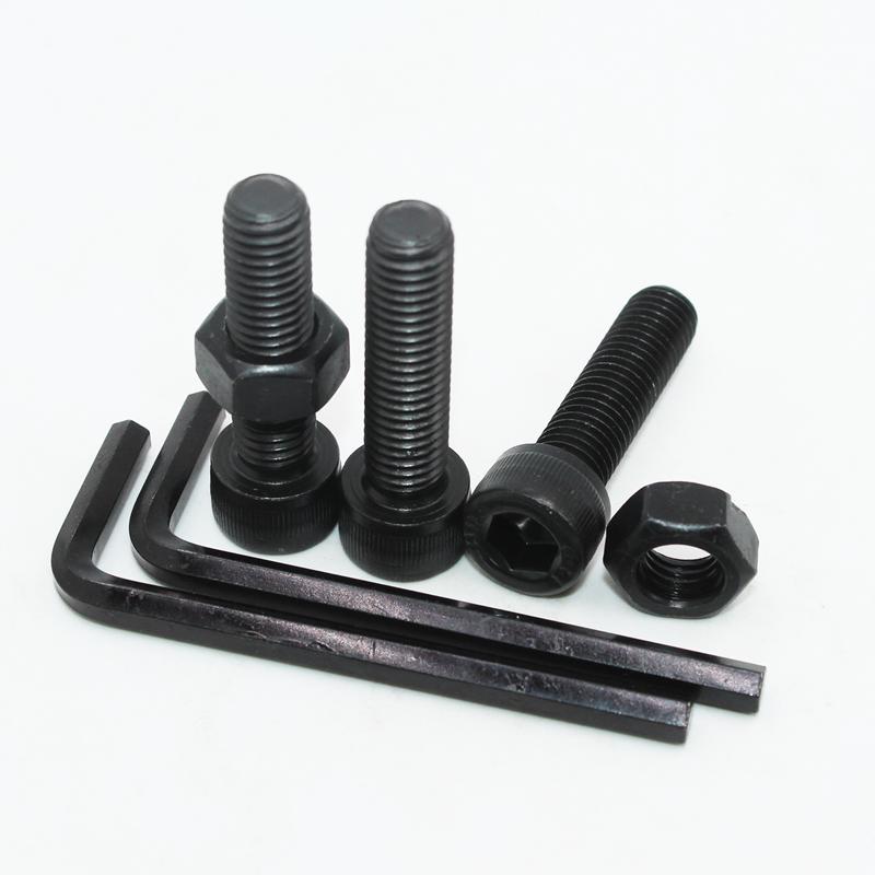 Hex Socket Head Cap Screws Nut M2 M3 M4 M5 M6 Grade 12.9 Machine Screw Alloy Steel Black Bolt Nut Hexagon Socket Bolt Nut Kit