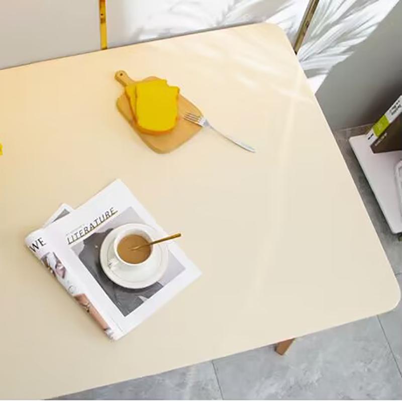 Новая водонепроницаемая маслостойкая скатерть из ПУ-кожи, чехол для стола, коврик для студенческого стола, декор для офиса, защитный чехол, эластичная скатерть на заказ