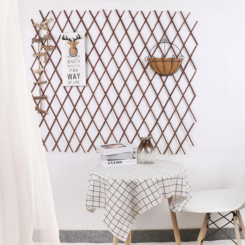 Выдвижной деревянный забор Расширяющийся решетчатый забор Садовый забор для растений Наружный Внутренний Забор для заднего двора Домашнее украшение Зеленые стены