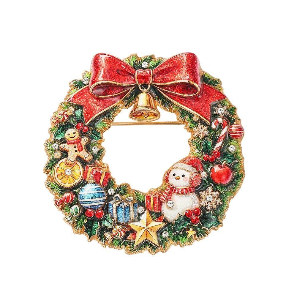 Alloy Material Christmas Theme Brooch Enamel Finish Animal Brooch Jewelry For Cat Lovers