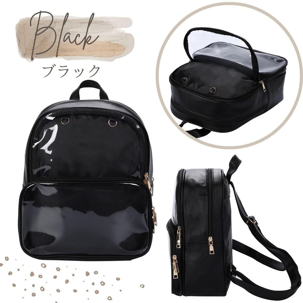 Рюкзак Harujio Ita Bag, Идеально подходит для отаку-активностей, Плюшевая игрушка, Черно-белый, Рюкзак под кожу, Для женщин и мужчин, Милый, Стильный, Популярный
