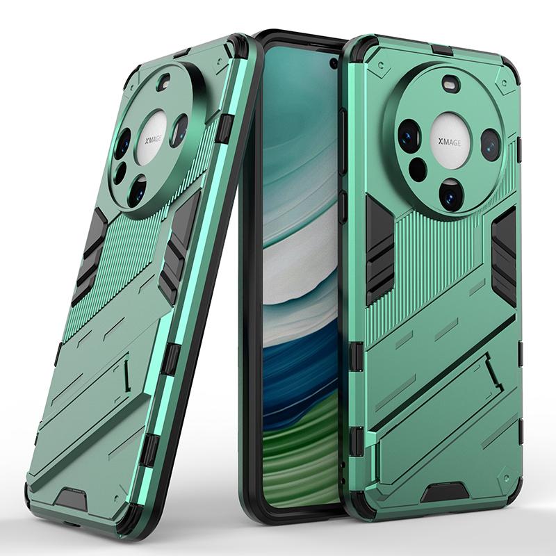 For Huawei Mate 60 50 50E 40 40E Pro Plus Punk Armor Shockproof Bumper Rugged Rubberized PC Fitted Kickstand Case Stand Holder Cover Shell
