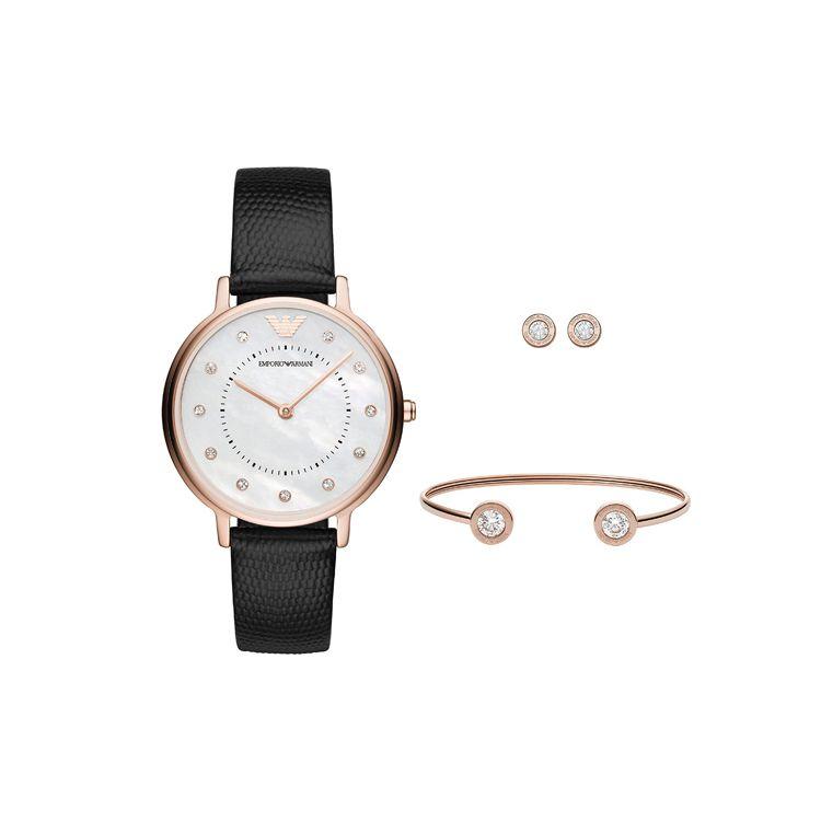 Emporio Armani Quartz Watch White Dial Casual Minimalist European And American Fashion Jewelry Gift Set Women watches AR80011