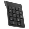 Wireless Number Pad USB Receiver Black 18 Keys Waterproof Battery Powered Numeric Keypad for Gaming
