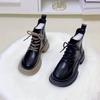 Женские ботинки Мартин на толстой подошве осень-зима 2025 новая мода с круглым носком на подошве-маффин универсальные короткие ботинки в британском стиле модные ботинки