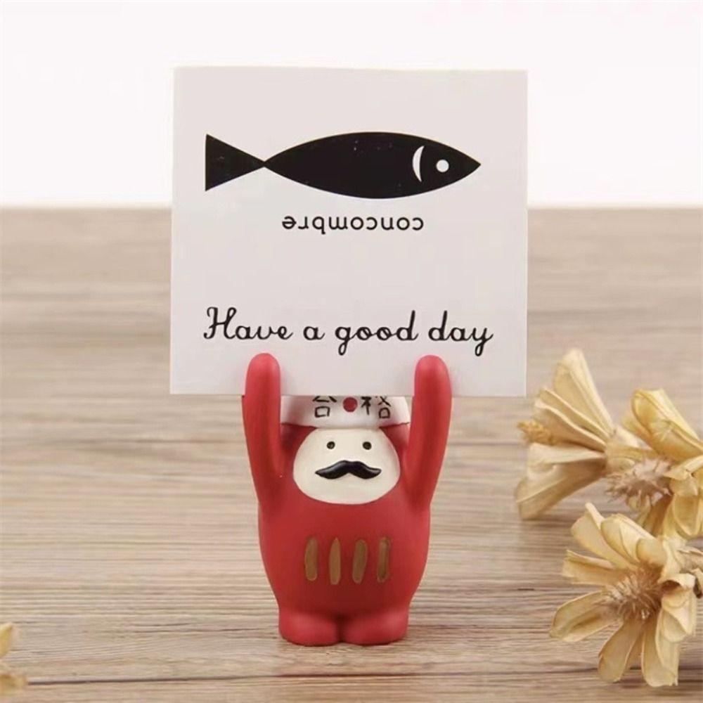 Resin Desktop Memo Clip Holder Messege Photo Stander Clip Lovely Hand Raising Card Clip Rome
