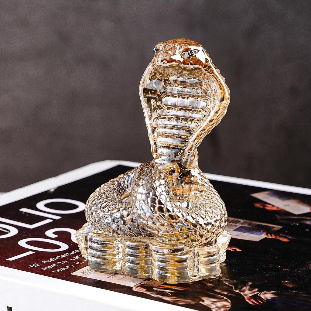 2025 Зодиак Год Змеи Фигурка Змея Приглашение Удача Компактный Стеклянный Лечебный Кристалл Увеличение Денежной Удачи Удача Удача Фэн-шуй