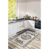 Decorative Non-Slip Floor Fork Spoon And Kitchen Written Patterned Kitchen Carpet Special Design, Thin, Washable Carpet