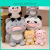 Plush Cat Panda Stuffed Animal Toy With Pp Cotton Fill Cute Companion Decor For