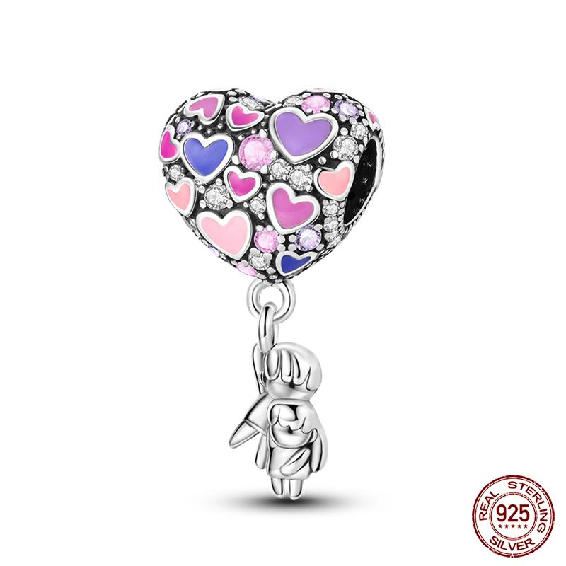 100% Медные Подвески Любовь и Мир Любовники Воздушный шар Сова Шармы Бусины Подходят для Оригинальных Браслетов Qikaola Изысканные DIY Ювелирные Изделия