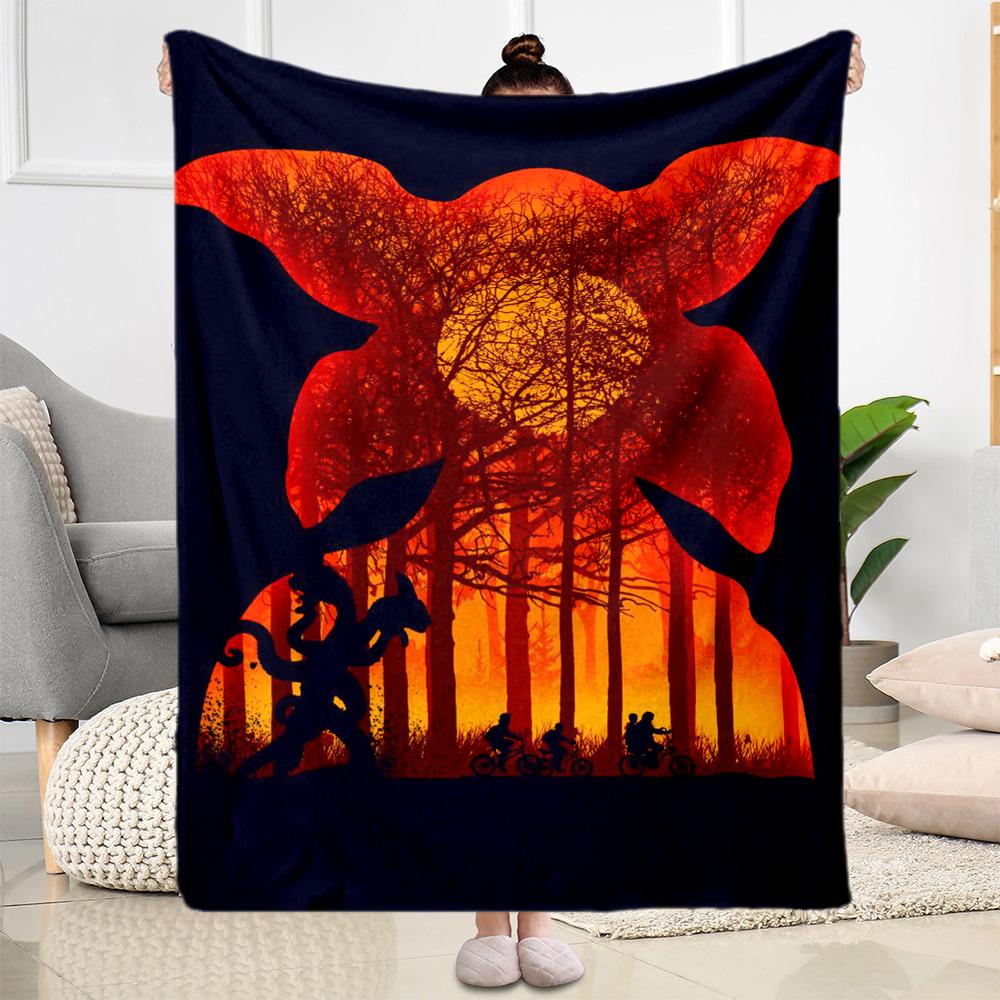 Stranger Things Blanket Suitable for sofas,travel, living rooms also a good gift for friends and family Suitable for all seasons.