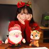 3D милые плюшевые игрушки Санта-Клауса, снеговика, лося, бабушки, оленя, плюшевые игрушки, мягкие рождественские подушки, плюшевые подарки, рождественский декор
