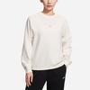 Li-Ning Fitness Series Solid Color Pullover Long-Sleeve Crew Neck Sweatshirt Women Tops Cream AWDS776-1