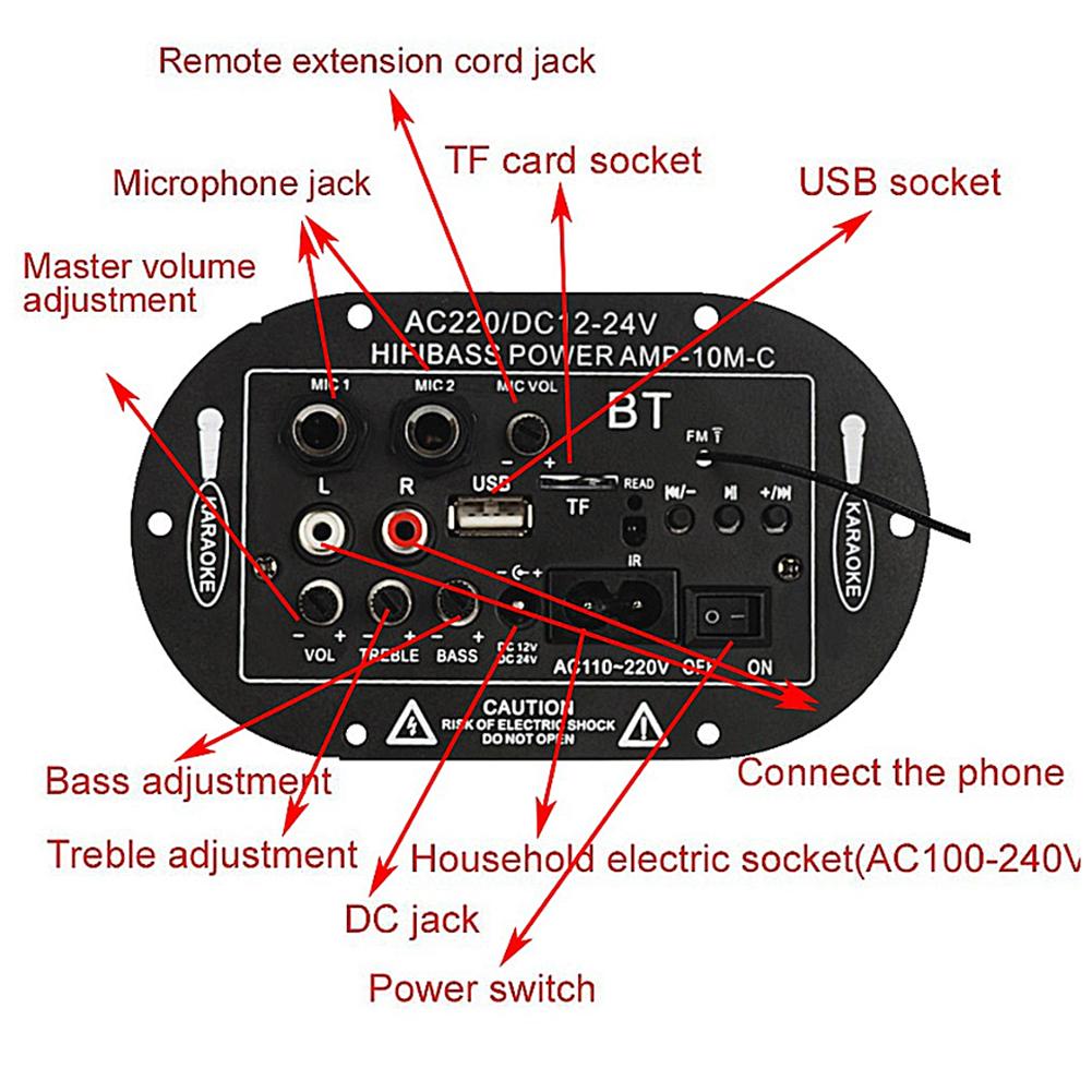 Плата усилителя R # MP3, Bluetooth-совместимая плата цифрового усилителя 120 Вт, сабвуфер