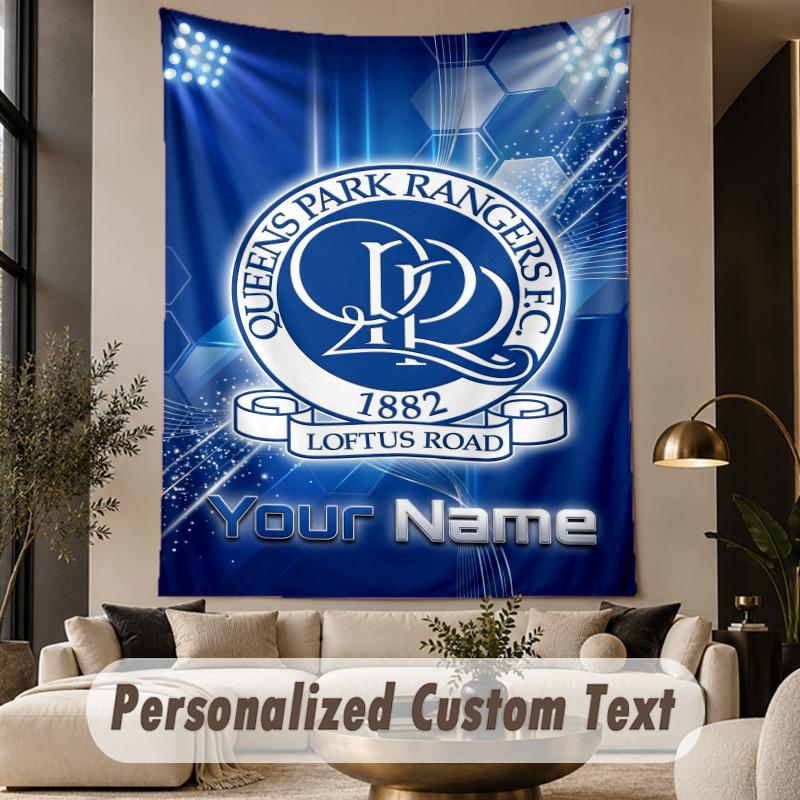 Custom Text Tapestry Queens Park Rangers FC Print Wall Tapestry Indoor Living Room Wall Decor