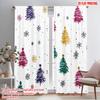 2 шт., 2D печать на плоскости Современные шторы Рождественская елка Снежинка (2) Тканый полиэстер (без удилища) Праздничный для спальни,