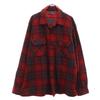PENDLETON 50-е 60-е винтаж Клетка Длинный рукав Шерстяная рубашка L Красный Мужская Б/у