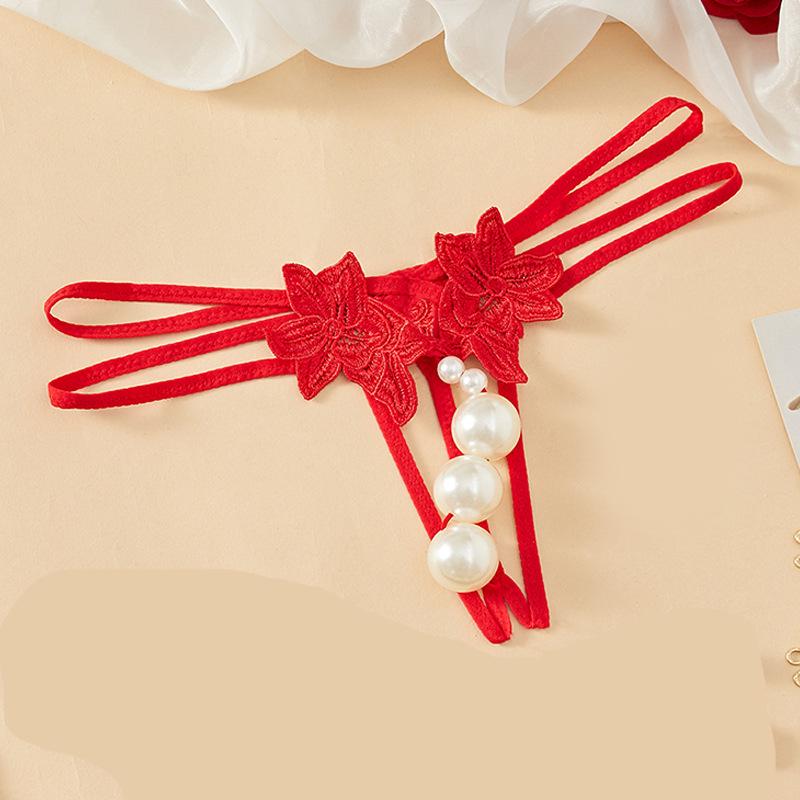 «Большие сексуальные стринги с жемчужным массажем, открытая промежность, легко снимаются — европейский и американский стиль»