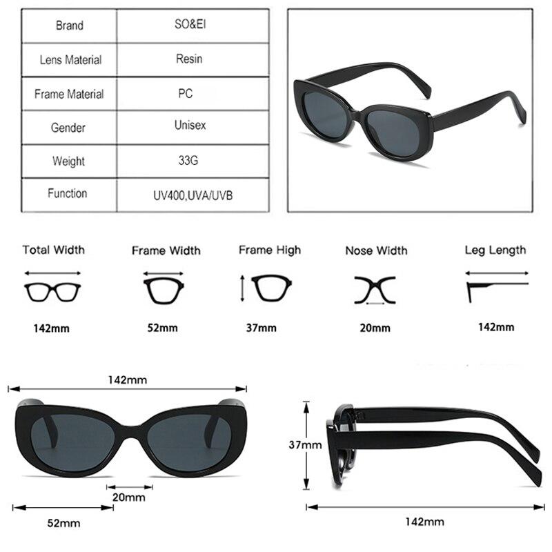 SO & EI маленькие овальные солнцезащитные очки «кошачий глаз» женские модные леопардовые градиентные оттенки UV400 винтажные трендовые мужские солнцезащитные очки