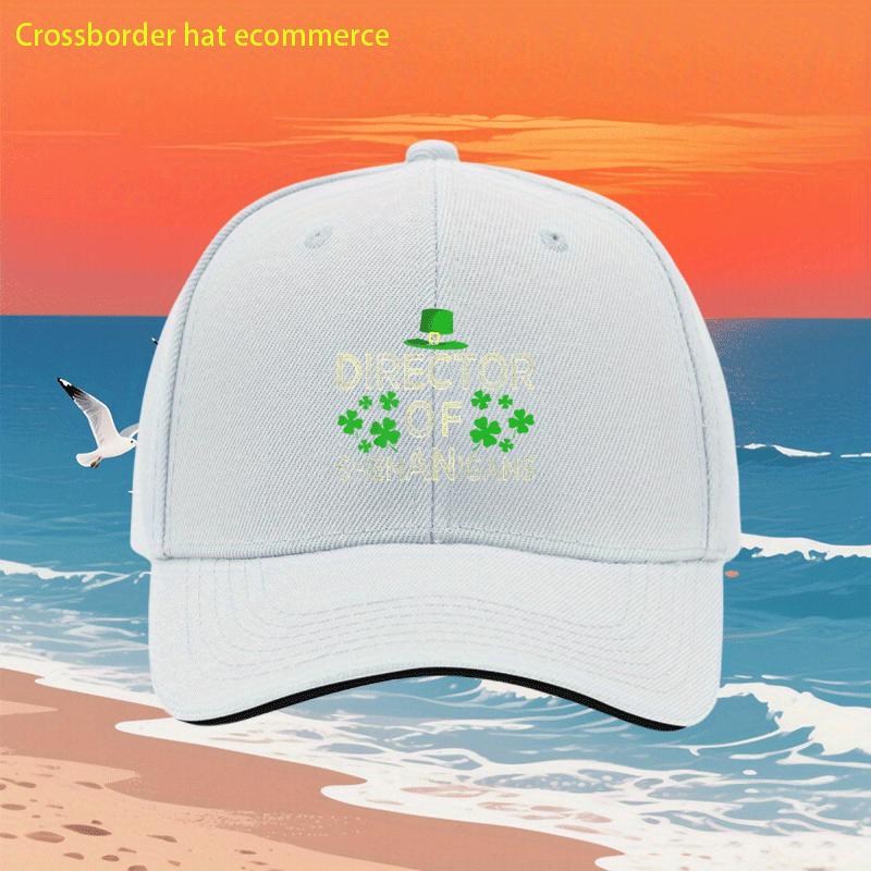 Director of Shenanigans Shamrock Baseball Cap Adjustable Polyester Casual St Patricks Day Gift Hat for Adults