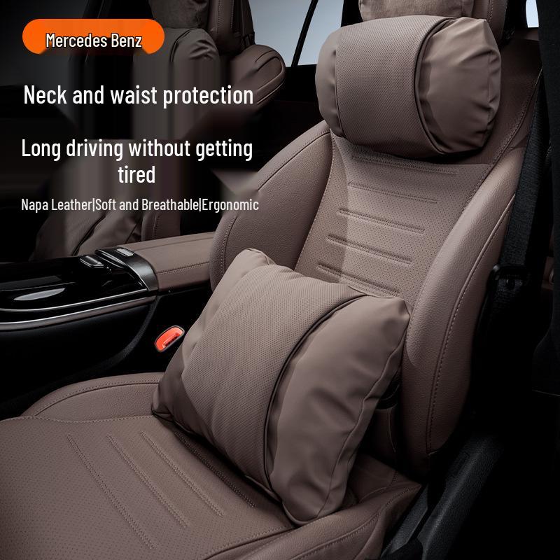 Mercedes-Benz Neck & Lumbar Support Pillow for C-Class, GLC, S-Class, A-Class, GLE, V-Class, EQ