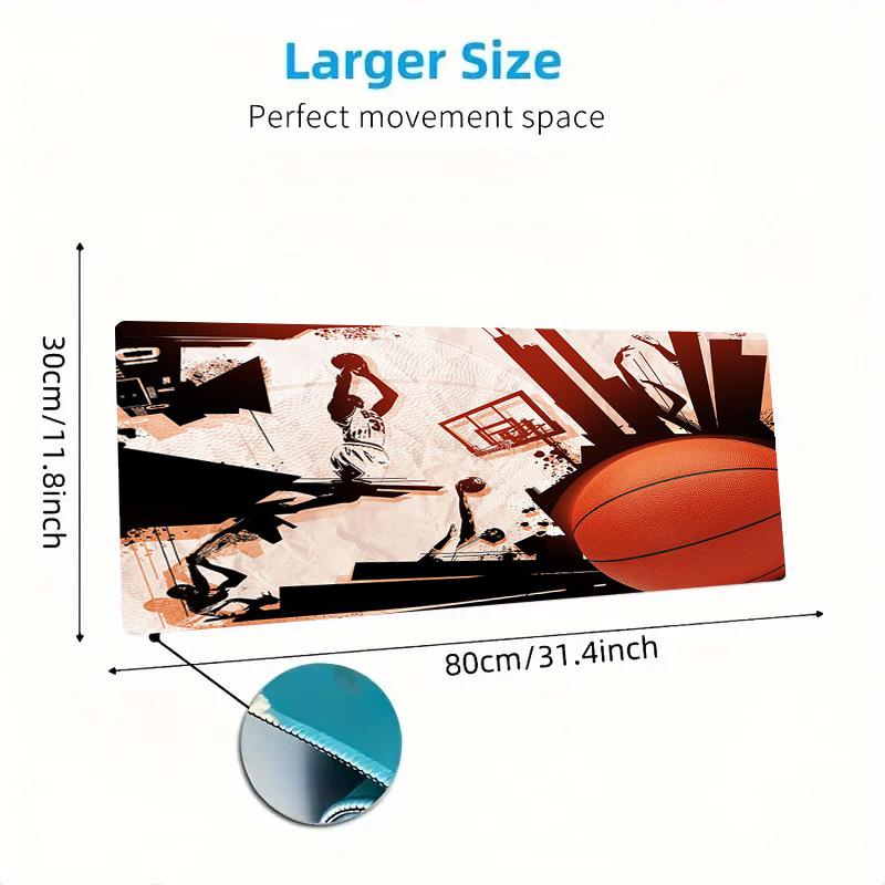 Basketball Match Color Mouse Pad Large Gaming Table Cushion Non-slip Laptop Tablet Big Mousepad XXL Mat Mini PC Playmat With Lock edge