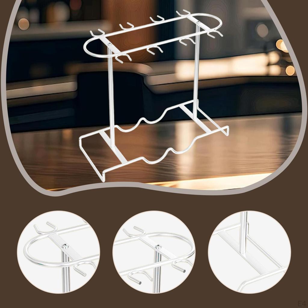 Органайзер-подставка для стеклянной посуды для столешницы, настольная стойка для хранения бокалов для кухонных аксессуаров