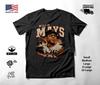 Willie Mays Running Catch Baseball Graphic T-Shirt Black Unisex