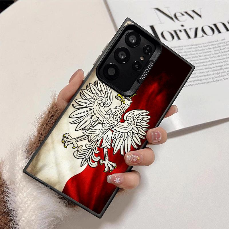Чехол для телефона с флагом Польши (бело-красный), мягкий, для Samsung Galaxy S24 S25 FE S26 Edge S23 Ultra S22 Plus S21 + Ударопрочный задний чехол