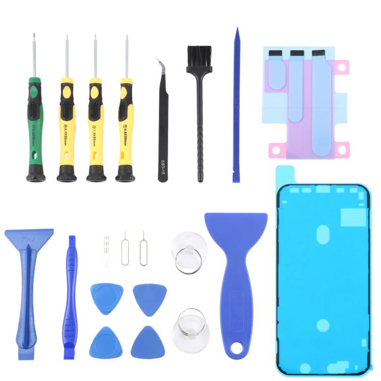 JF-8182 21 in 1 Repair Tool Set with Battery Adhesive & Waterproof Adhesive for iPhone 16 Pro Max