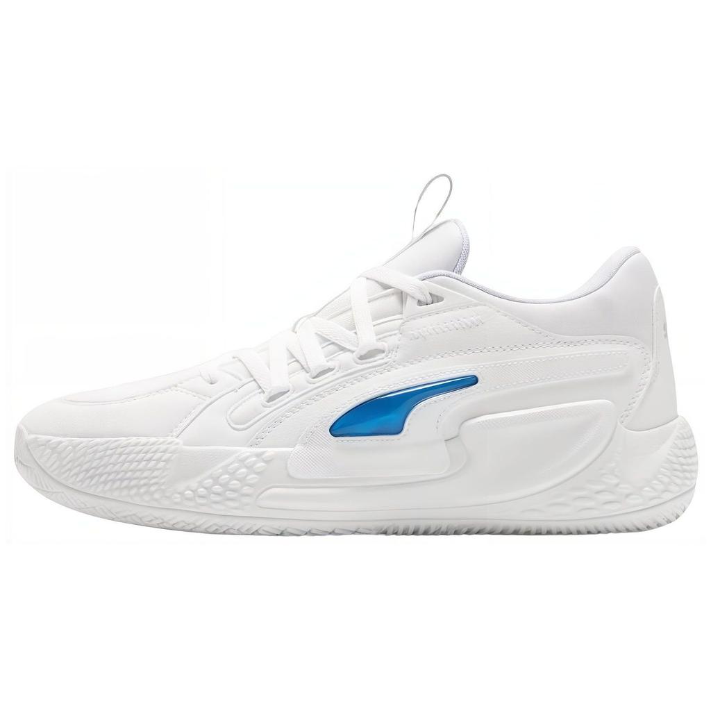 Puma Court Rider Fashion Универсальные Нескользящие Прочные Дышащие Низкие Баскетбольные Кроссовки Мужские кроссовки Белый Синий 378051-03