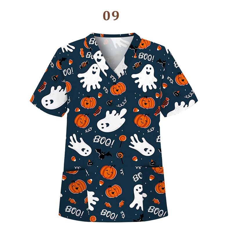 Футболка унисекс больших размеров с короткими рукавами и v-образным вырезом, униформа для медсестер на Хэллоуин, топы, операционная, отель