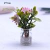 1:12 Dollhouse Miniature Simulation Vase 8 Styles Finished Flower  Miniature Dollhouse Decorations