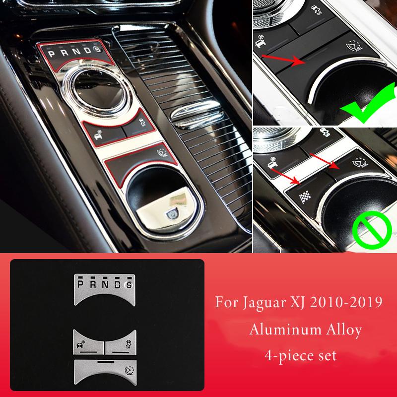 For Jaguar XF XJ 2010-2019 Car Modification Interior Central Control Shift Panel Button Decoration Sticker Car Accessories NN56