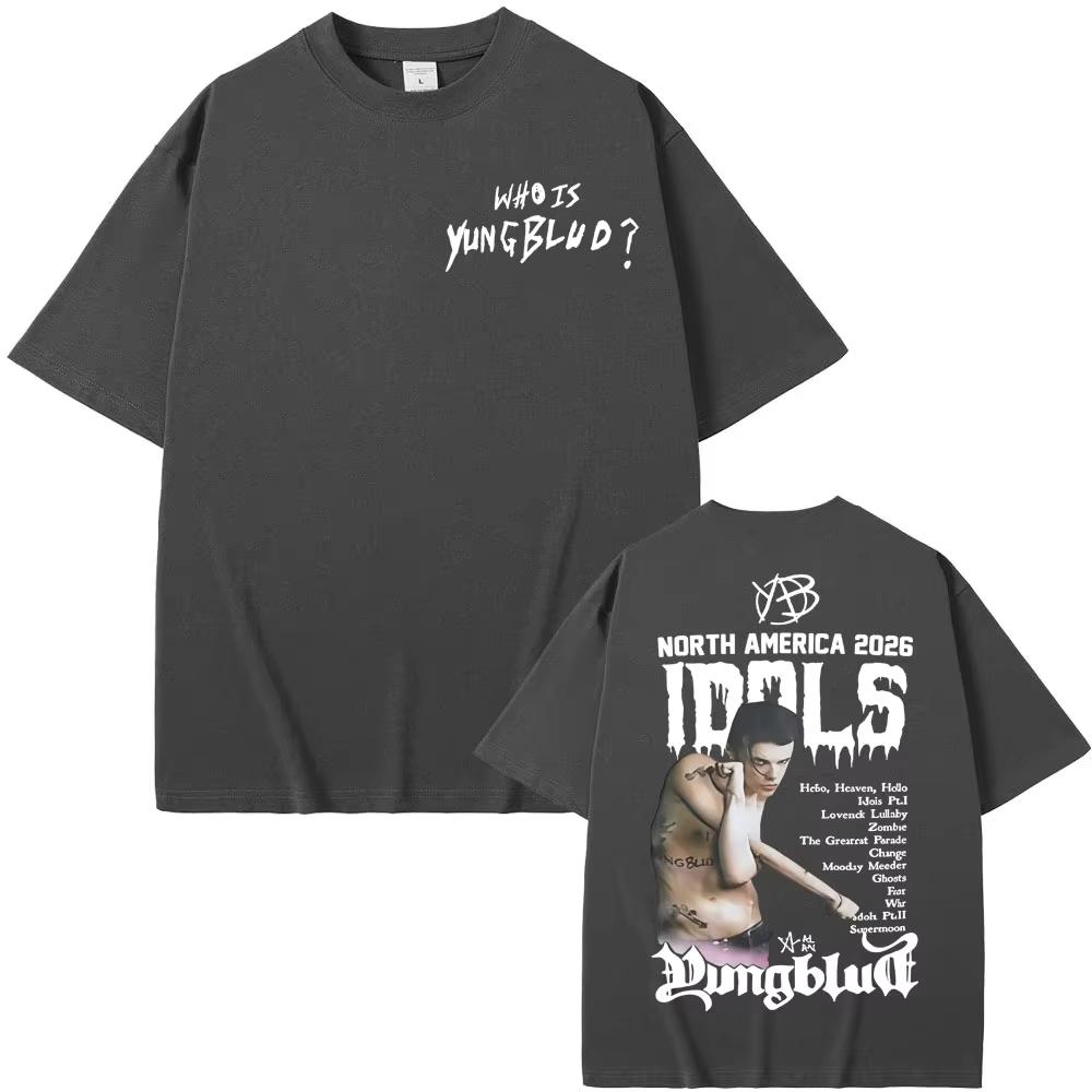 Yungblud North America Idols Tour TShirts Unisex Women Fashion Vintage High Street T Shirt Hot Sale Comfort Oversized Tshirt