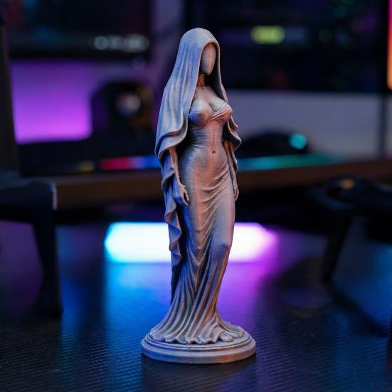3D-печатная статуэтка Завуалированной Богини, Художественная фигурка женщины в вуали, Скульптура, Декор для дома, офиса, гостиной, рабочего стола