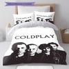 Coldplay  POSTER Bedding Quilt Set Quilt Cover Pillowcase Home Decoration Birthday Gift (1 * duvet cover + 2 * pillowcase, without core)