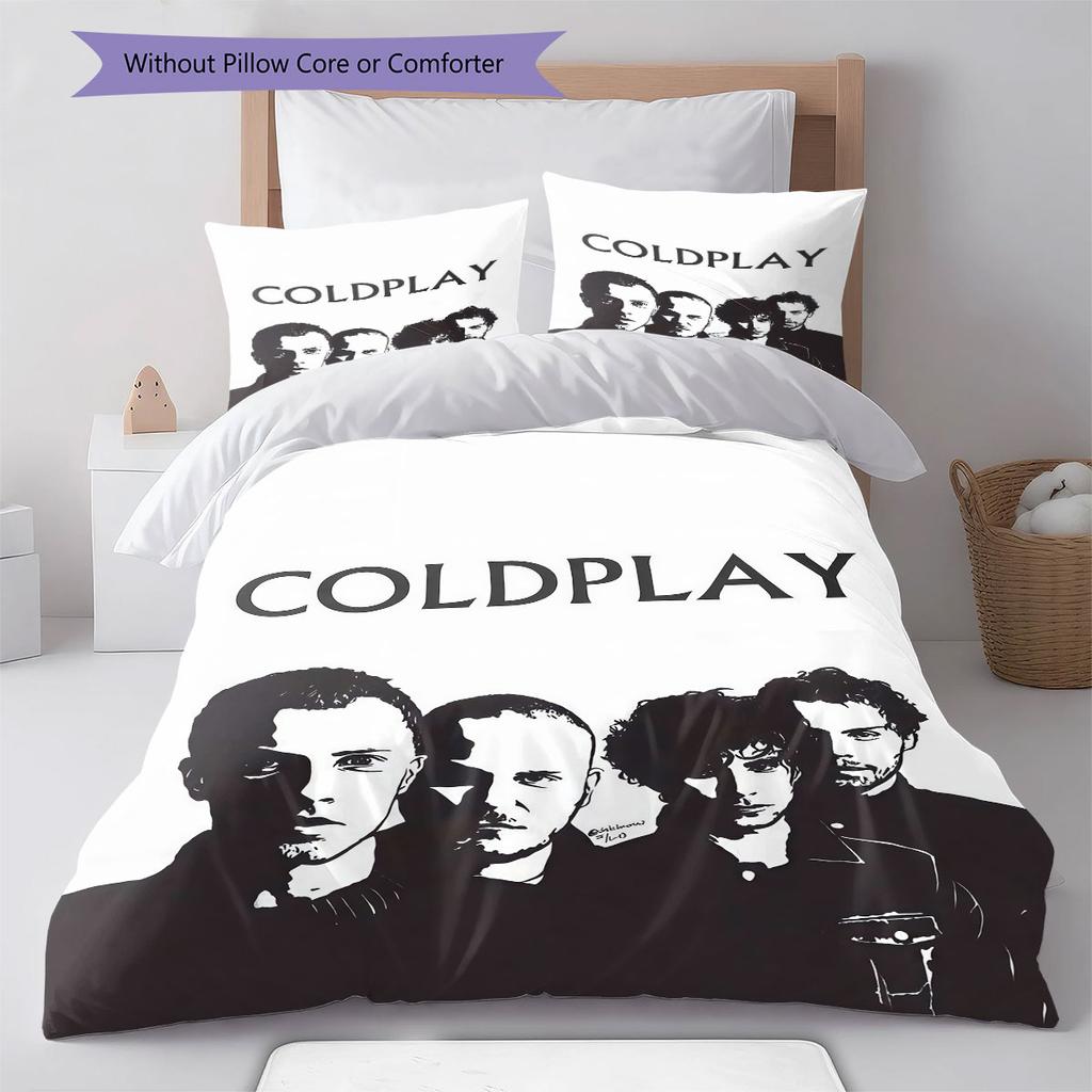 Coldplay POSTER Bedding Quilt Set Quilt Cover Pillowcase Home Decoration Birthday Gift (1 * duvet cover + 2 * pillowcase, without core)