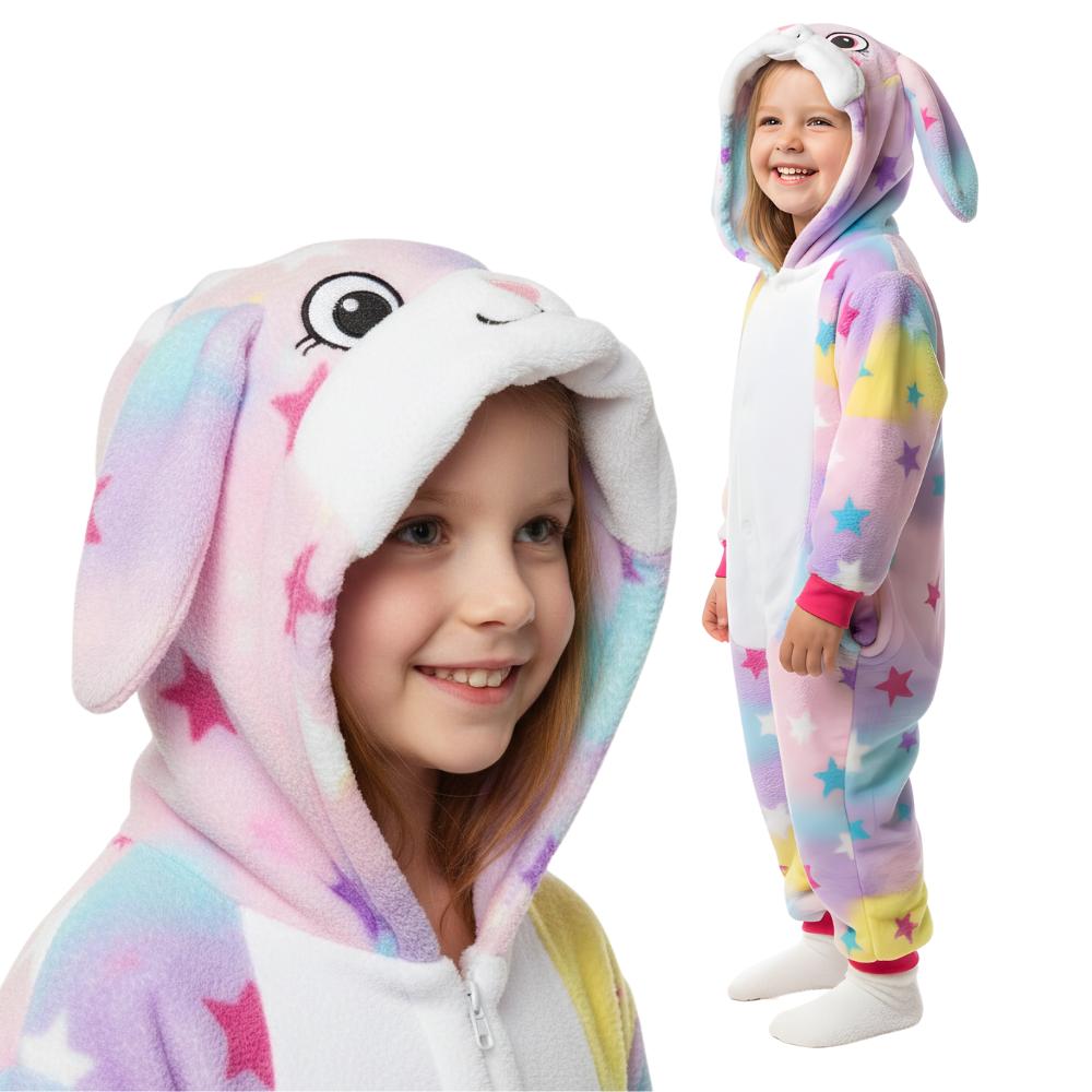 Piżama Onesie Kigurumi Kostium Przebranie Królik Dzieci 105 - 115Cm