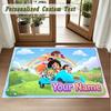 Crystal Velvet Square Rug Custom NameCleo & Cuquín Pattern Non Slip Home Floor Decor Rug