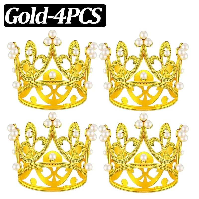 20/1 шт. Мини-корона, украшение для торта, принцесса, топпер, детская жемчужная тиара, украшение для свадебного торта на день рождения, вечеринку, украшение для торта