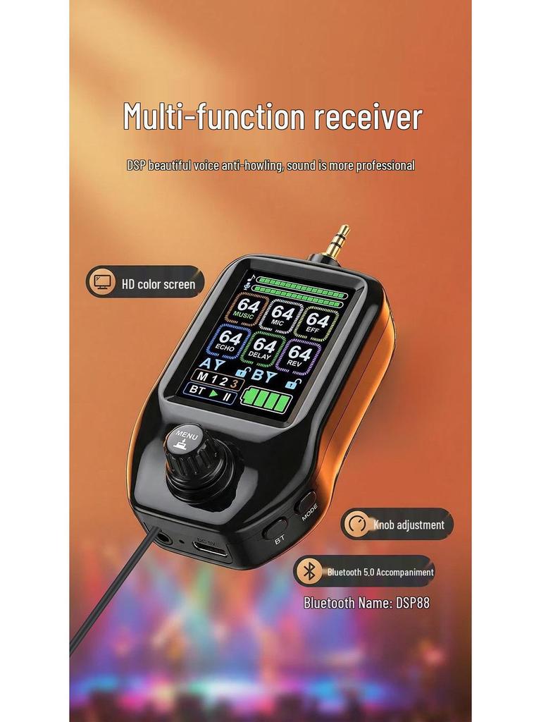 Высококачественный беспроводной UHF-микрофонный дуэт Bluetooth