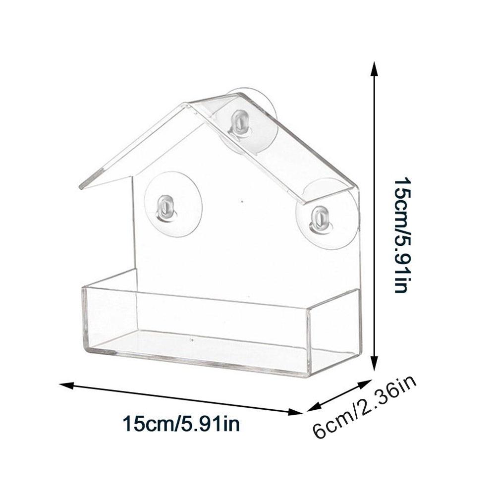 Bird Feeder Birds House for Outdoor, Window Bird Feeder with Strong Suction Cups for Wild Birds, Cardinal, Bluebird