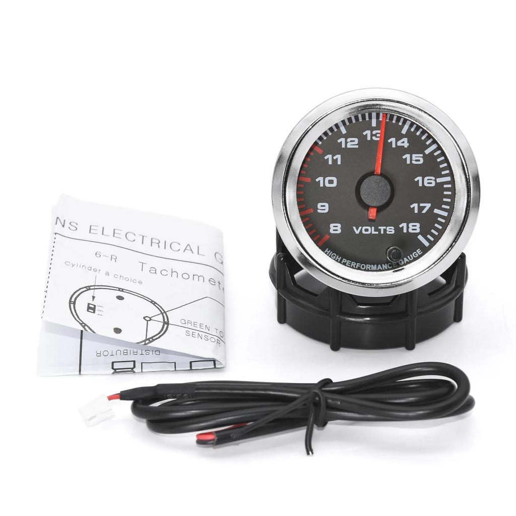 52mm Car Oil Press Meter RPM Boost Water Temp Oil Temp Air Fuel Ratio Voltage EXT Temp Meter 7 Color Backlight Gauge For 12V Car