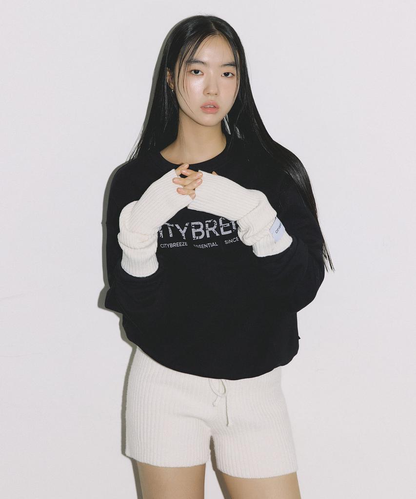 CITYBREEZE Essential Crack Logo Sweatshirt_Black