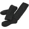 Hiorie Warm Made In Heather Charcoal Gray Double-Knit Knee-High Socks, Japan,