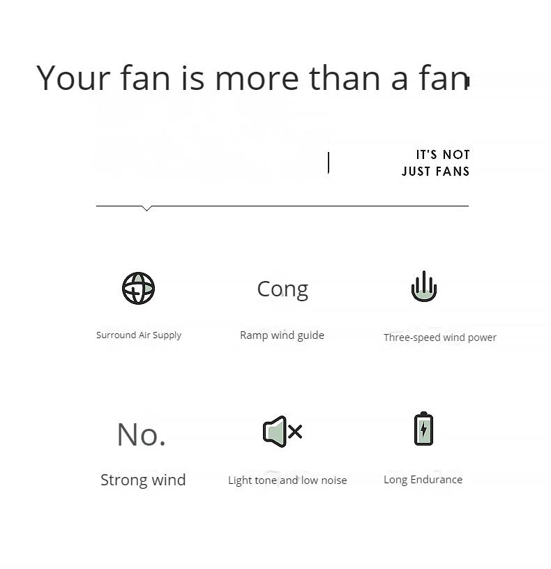 1200 мАч Мини Воздушное Охлаждение Маленький Вентилятор Портативный Уличный Спорт USB Большой Ветряной Беспроводной Безлопастной Вентилятор На Шею
