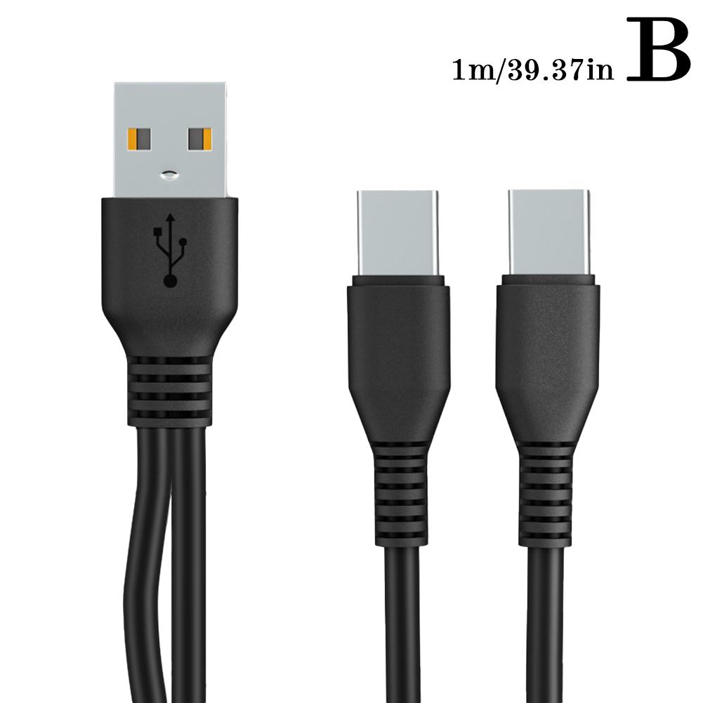 2-In-1 Data Cable USB Charging Spliter Cable Multi-function Type Y Charging Fast Cable Splitter Q4S8