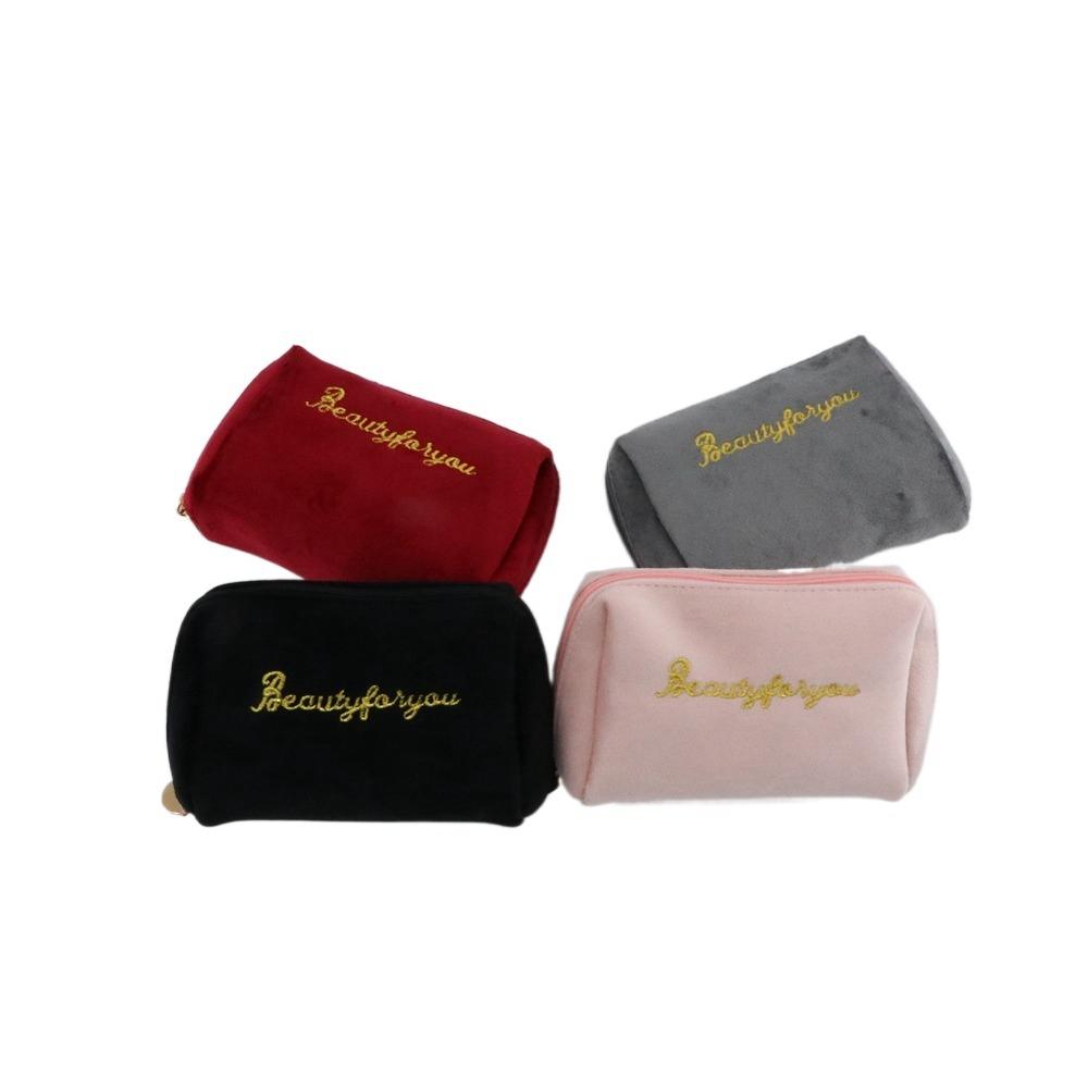 Женские мини-сумки для макияжа из бархата на молнии, косметички, сумки для помады