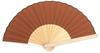 Shoroku Summer Fan with Paper Box Bamboo Aluminum Present Gift Fashion Fan Craft [Nishikawa Shoten] A-flat Women's (Brown)